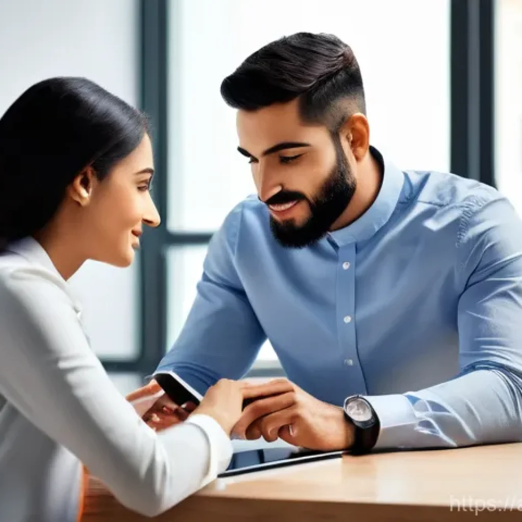웰빙코디네이터와 헬스 데이터 활용 - **Prompt**: "A professional and warm scene inside a modern, softly lit wellness consultation office....