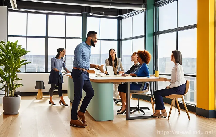 웰빙코디네이터의 경력 목표 설정 - **Prompt 1: The Visionary Wellbeing Leader**
    "A vibrant, high-angle full shot of a diverse group...