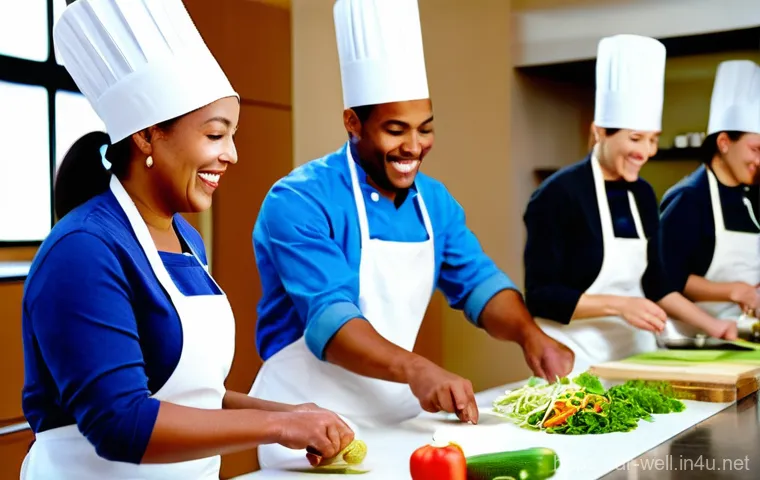 웰빙코디네이터의 경력 목표 설정 - **Prompt 1: The Visionary Wellbeing Leader**
    "A vibrant, high-angle full shot of a diverse group...