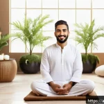 Home 23 웰빙코디네이터 자격증 취득 방법 - A professional Arab wellness coordinator in a modern luxury spa setting, wearing elegant modest busi...